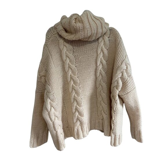 Odemai Chunky Knit Fisherman Cable Sweater Wool Blend Size XL XXL - Picture 1 of 5